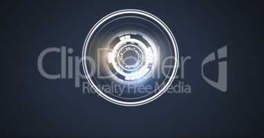 Glowing circle technology interface