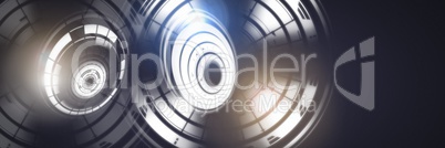 Glowing circle technology interface