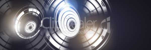 Glowing circle technology interface