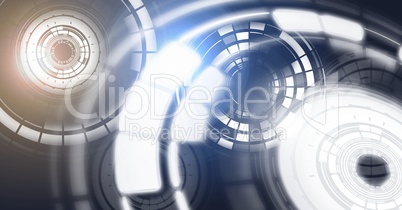 Glowing circle technology interface