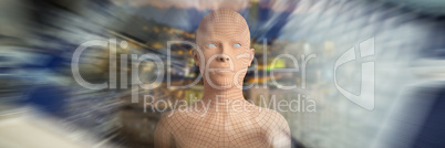 Composite image of digital image of brown 3d woman