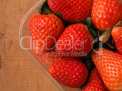 Fresh organic strawberries