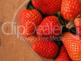 Fresh organic strawberries