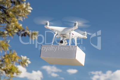 Unmanned Aircraft System (UAS) Quadcopter Drone Carrying Blank P