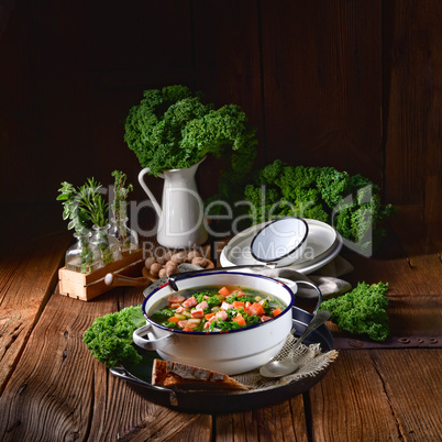 a tasty kale soup