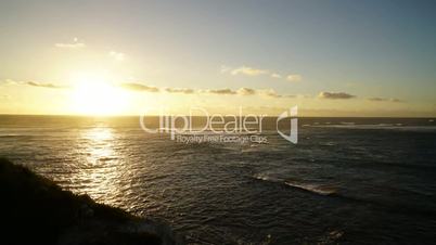 Time laps of sunset over Pacific Ocean on the coast of Western Australia