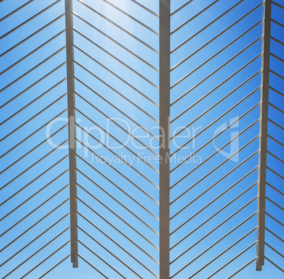 patterned white metal structure