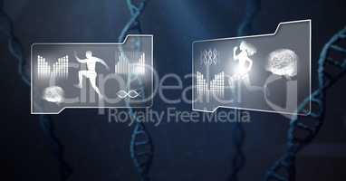 Human health and fitness interface and science genetic DNA background