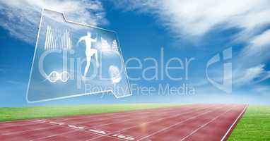 Human health and fitness interface and running track background
