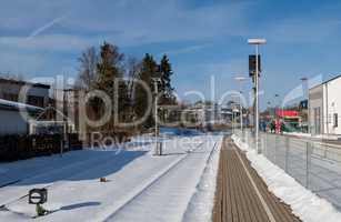 Rail track at the railway station