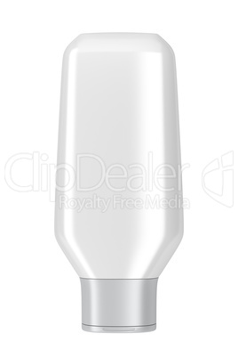 White plastic bottle for shampoo