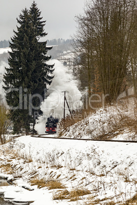 Nostalgia railroad in winter
