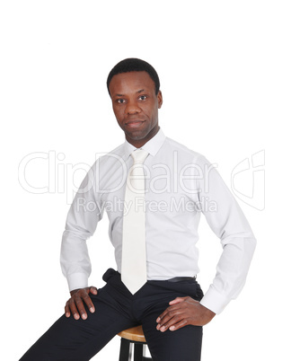 Portrait of serious African business man