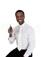 Happy African man with his car key's