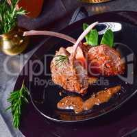 Lamb steaks with rosemary sweet potatoes