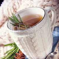 herbal tea with rosemary