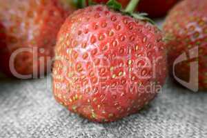 Delicious ripe strawberries closeup..