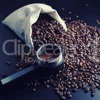 Still life with coffee beans