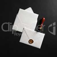 Envelope, stamp, postcard