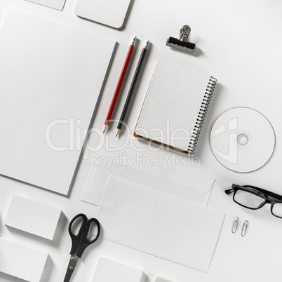 Blank corporate stationery