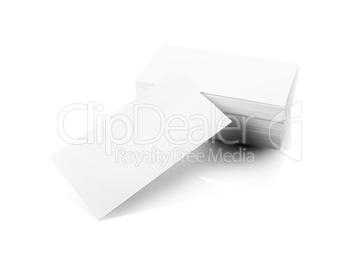 Stack of blank business cards