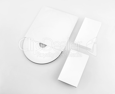 Blank business cards and CD