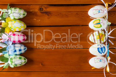 Ten colorful handmade easter eggs