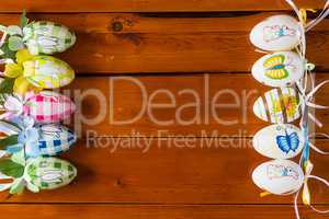 Ten colorful handmade easter eggs