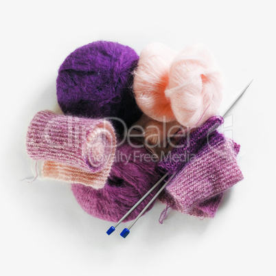 Knitting and needles