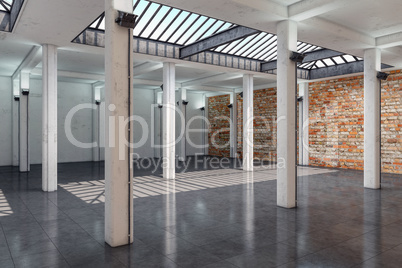 3d render - empty office building