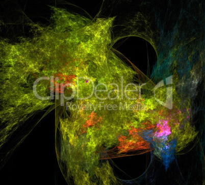 image of one Digital Fractal on Black Color image of one Digital Fractal on Black Color