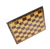 wooden empty chessboard isolated