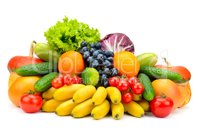 collection fresh fruits and vegetables