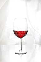 A glass of red wine