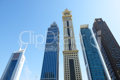 The view on skyscrapers in Dubai city, UAE