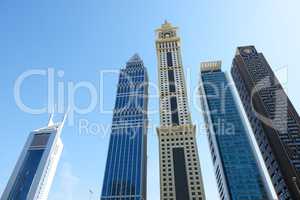 The view on skyscrapers in Dubai city, UAE