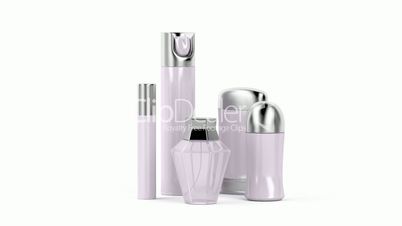 Set of female cosmetic products