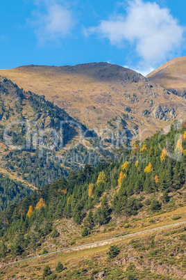 Nice landscape from a mountains in country Andorra