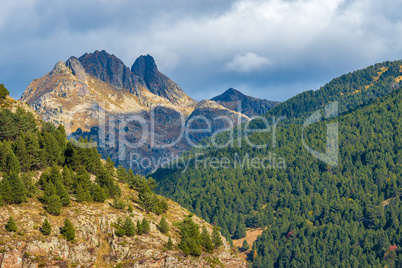 Nice landscape from a mountains in country Andorra