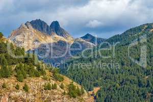 Nice landscape from a mountains in country Andorra