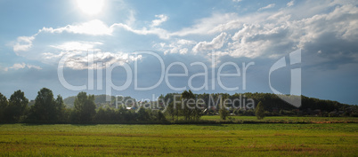 Sky and field