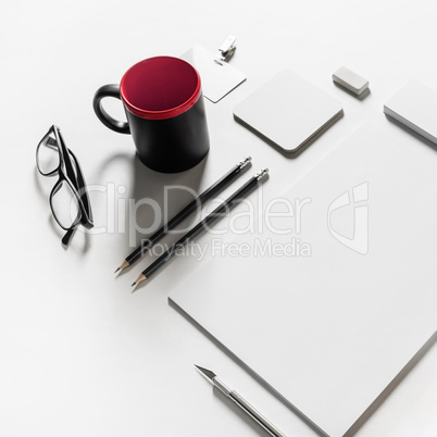 Blank stationery mockup