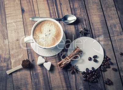 Coffee on table