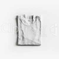 Folded white t-shirt