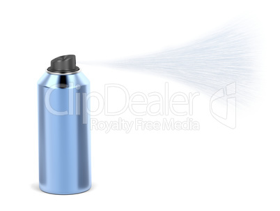 Blue spray can