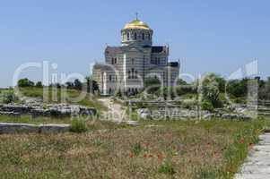 building Vladimir Cathedral Chersonese Tavricheskiy, Crimea Ukra