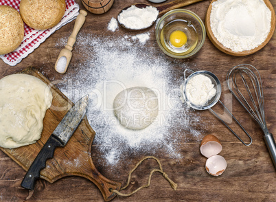 ball of white wheat flour