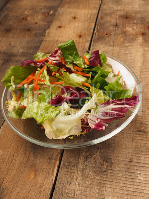 Fresh organic lettuce on wood