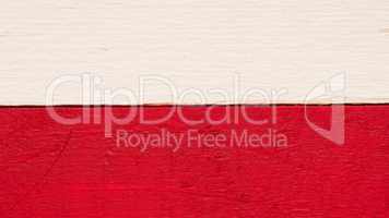 Rustic wooden Polish flag