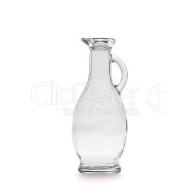 empty oil jar, mpty olive oil container bottle on white background